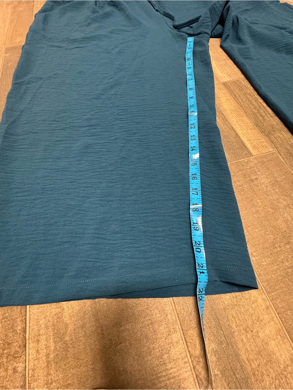 4XL Women’s Teal Wide Leg Capri Pants Drawstring Elastic Waist Boho Hippie Y2K - Picture 6 of 11